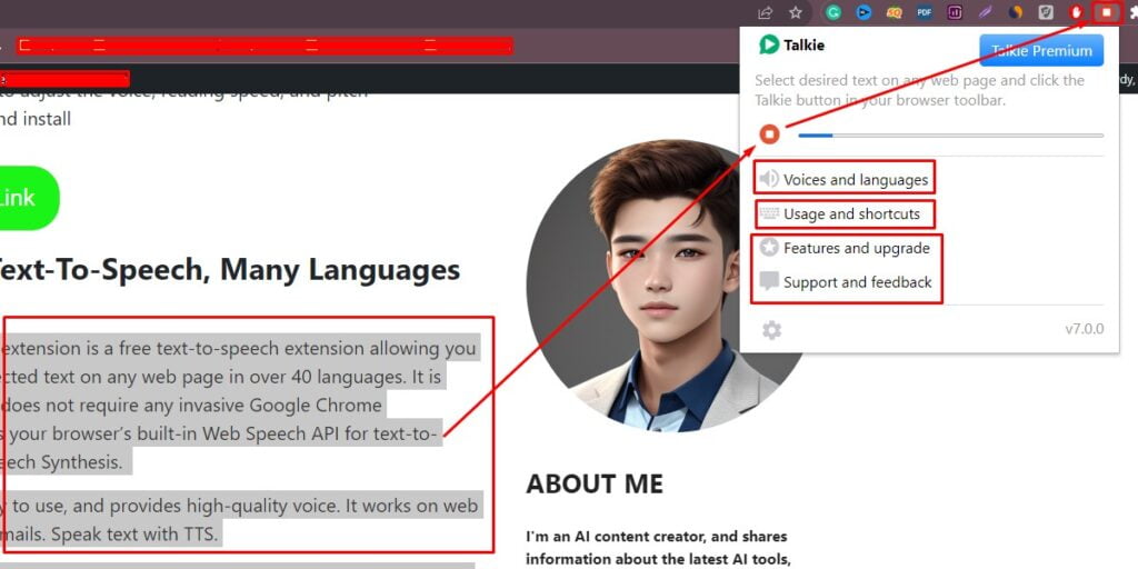 Talkie text-to-speech, many languages!